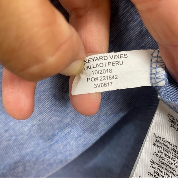 Vineyard vines blue micro striped lightweight hooded long sleeve pullover - Picture 7 of 7